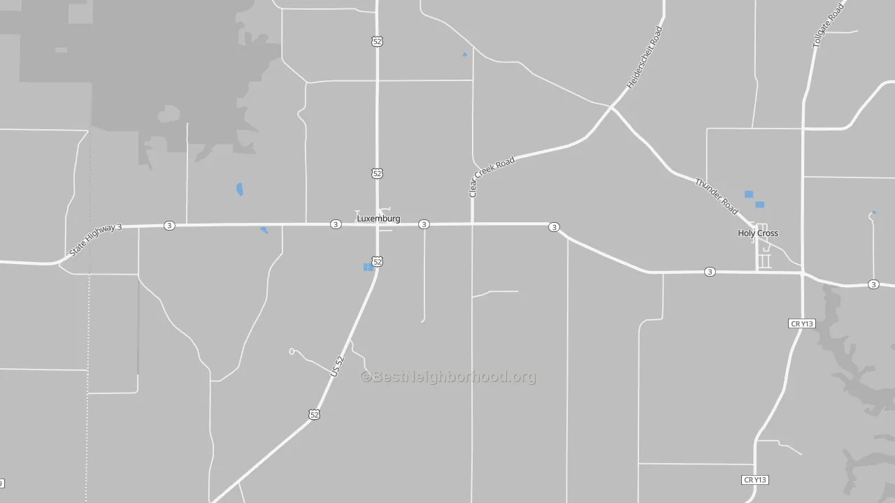 Transit Grade map of Luxemburg, IA