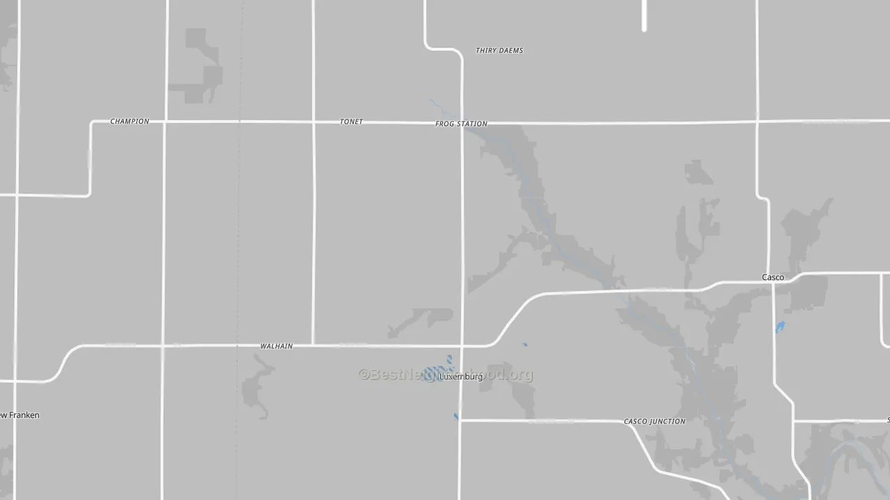 Transit Grade map of Luxemburg, WI