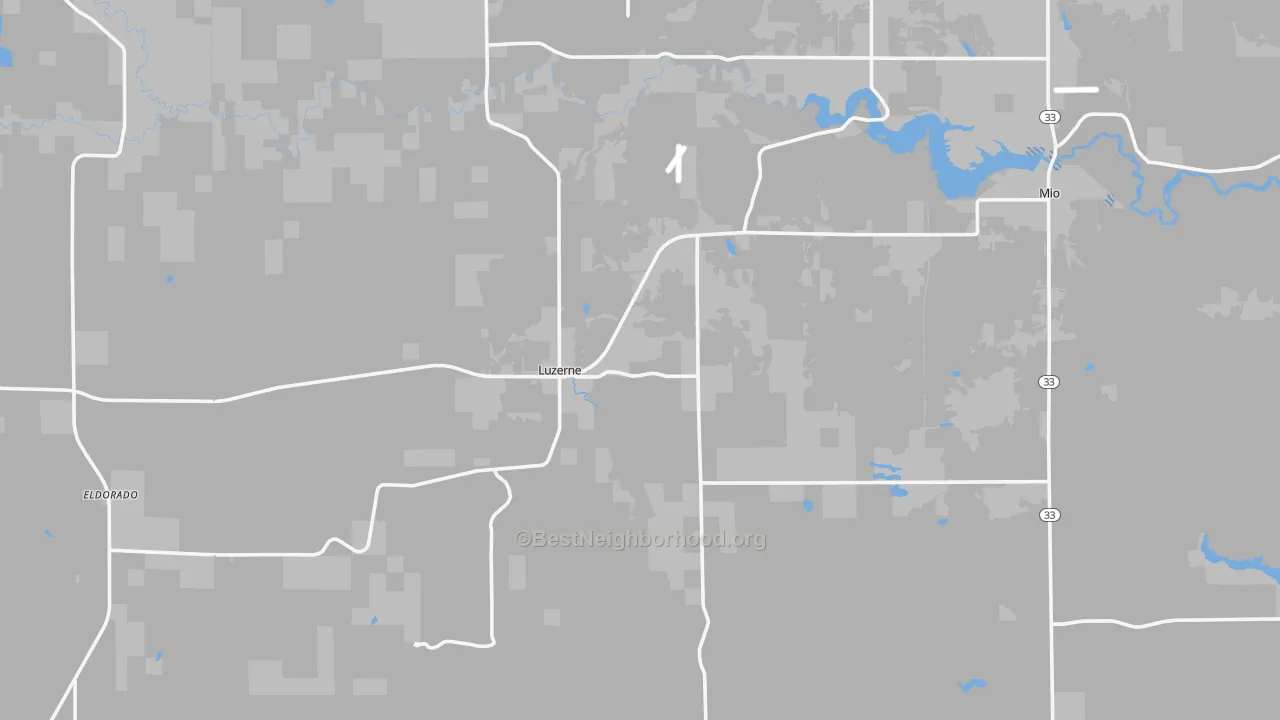 Transit Grade map of Luzerne, MI