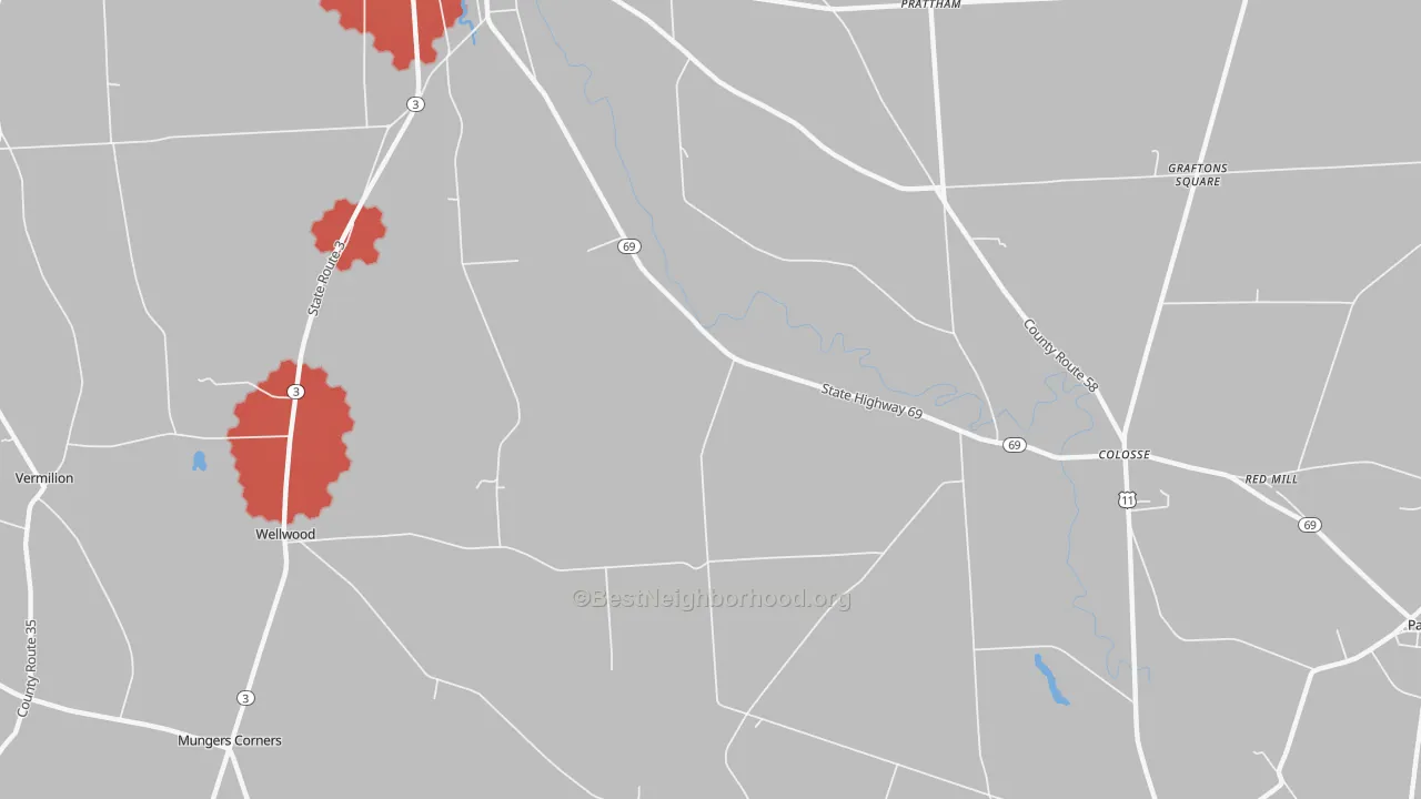 Transit Grade map of Lycoming, NY