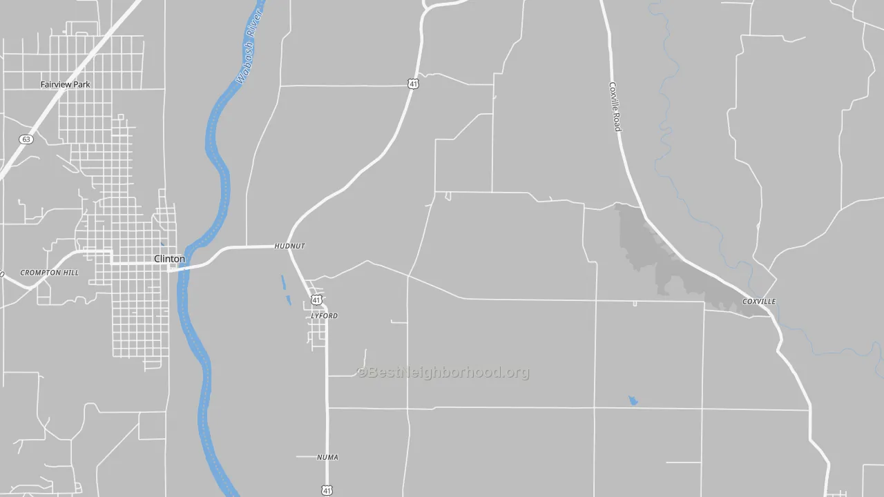 Transit Grade map of Lyford, IN
