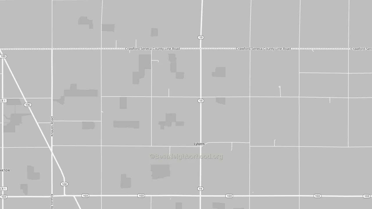 Transit Grade map of Lykens, OH