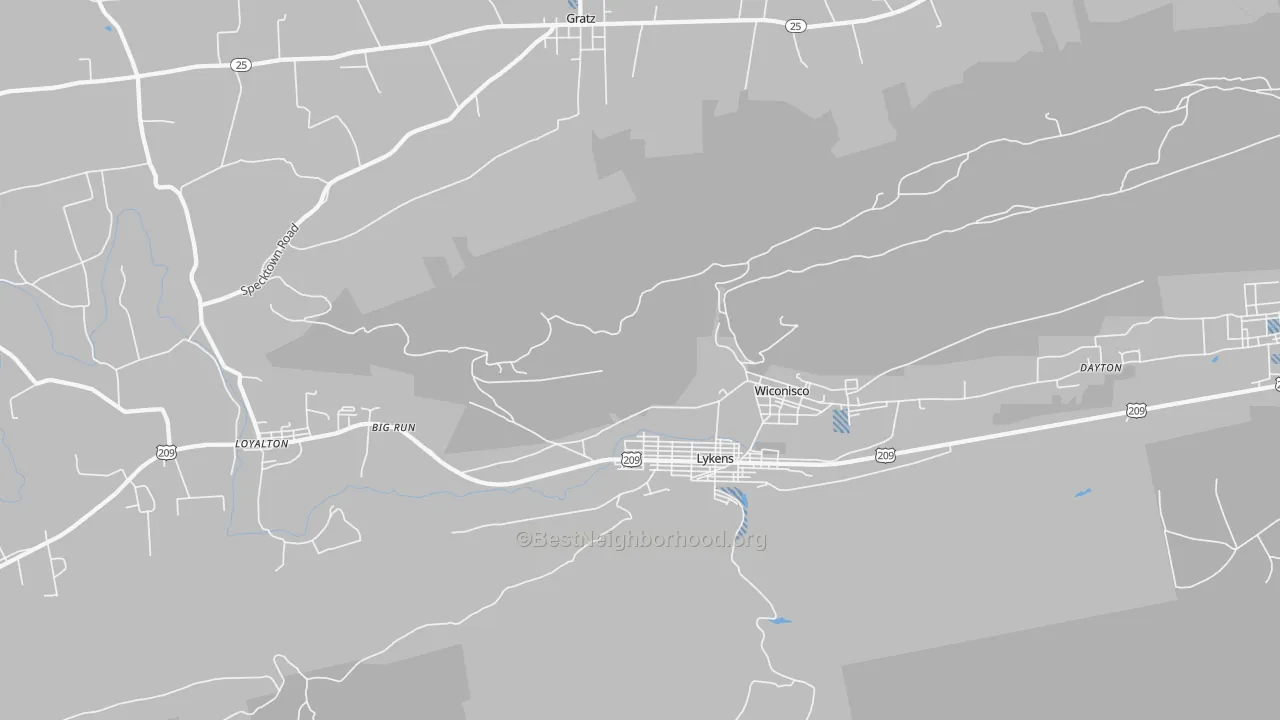 Transit Grade map of Lykens, PA