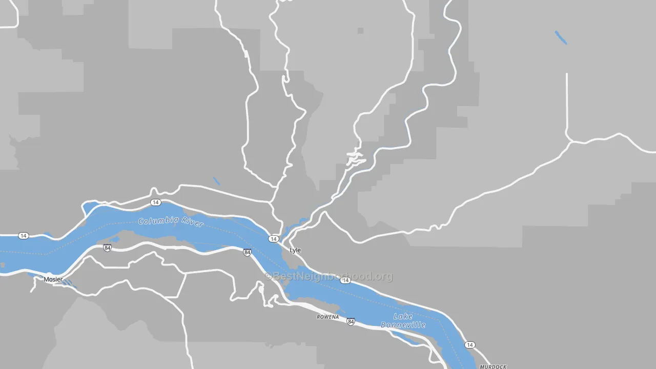 Transit Grade map of Lyle, WA