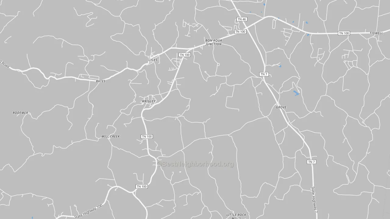 Transit Grade map of Lyles, TN