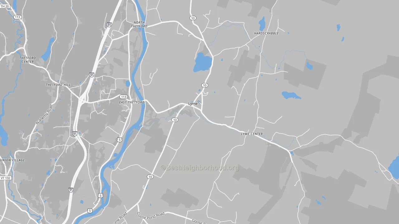 Transit Grade map of Lyme, NH