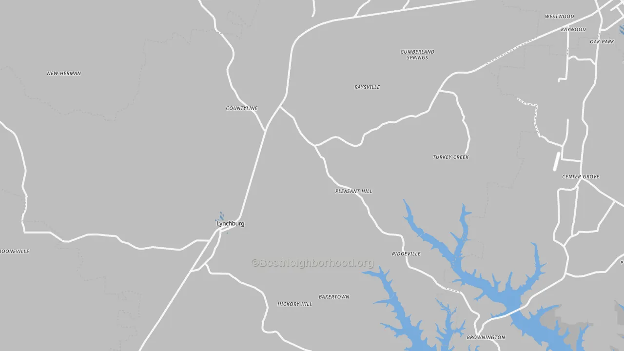 Transit Grade map of Lynchburg, TN