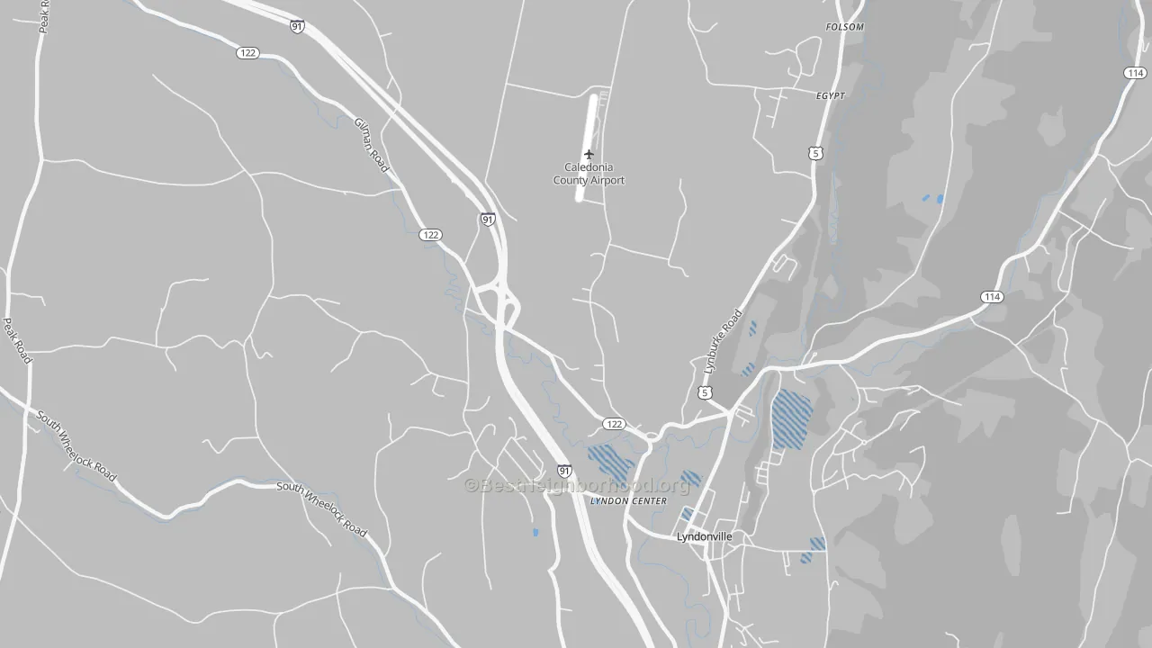 Transit Grade map of Lyndon Center, VT