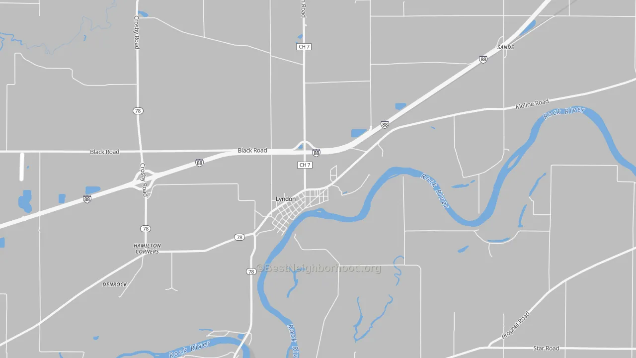 Transit Grade map of Lyndon, IL