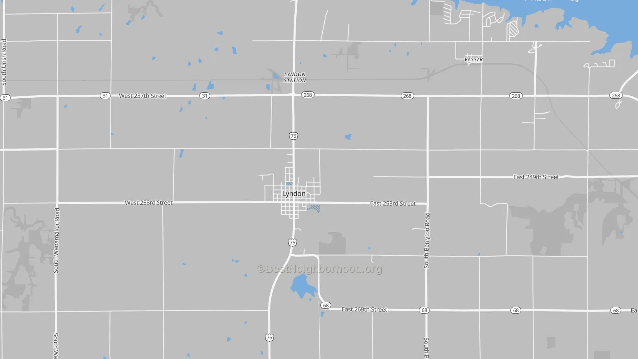 Transit Grade map of Lyndon, KS