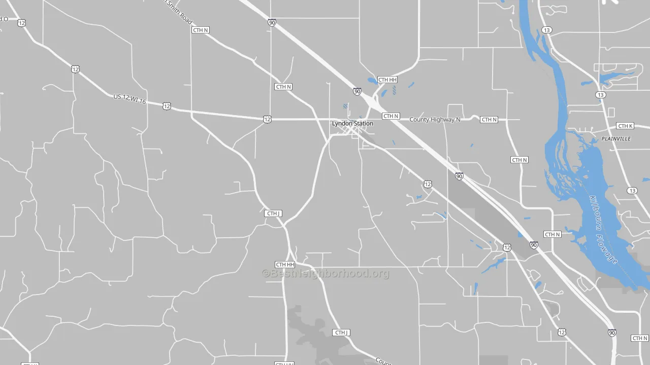 Transit Grade map of Lyndon Station, WI
