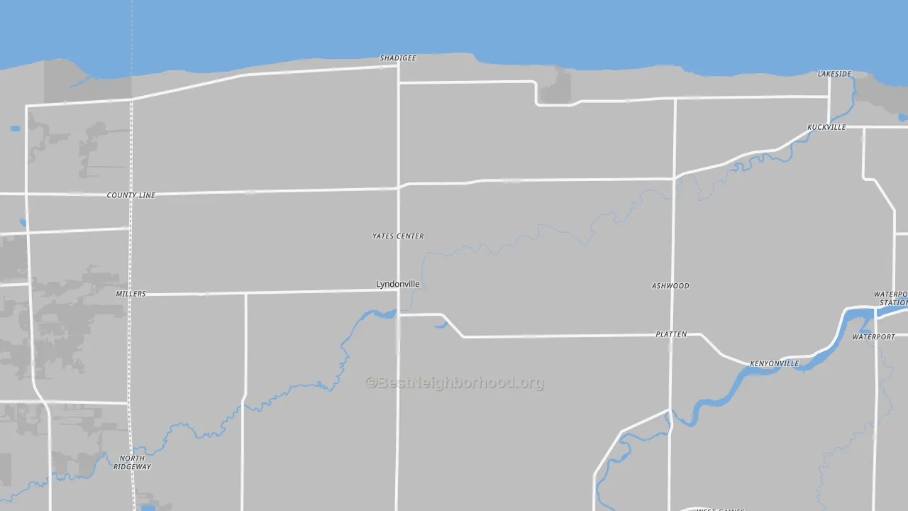 Transit Grade map of Lyndonville, NY