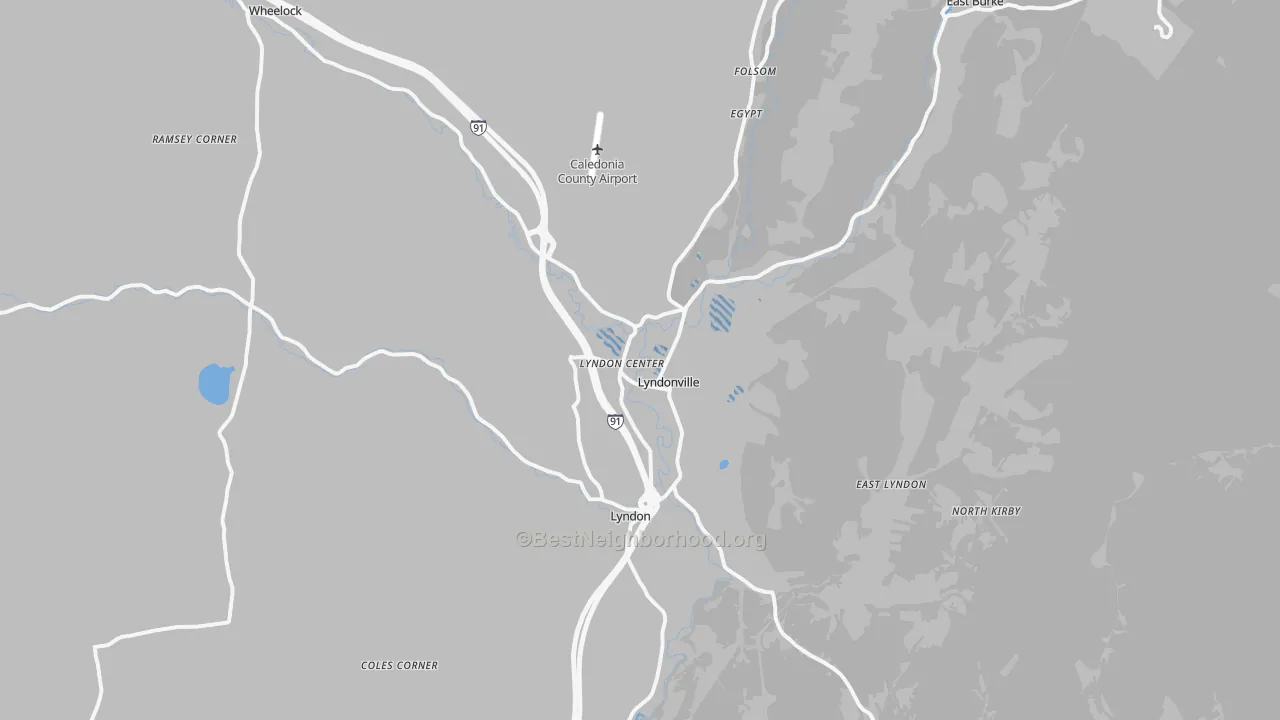 Transit Grade map of Lyndonville, VT