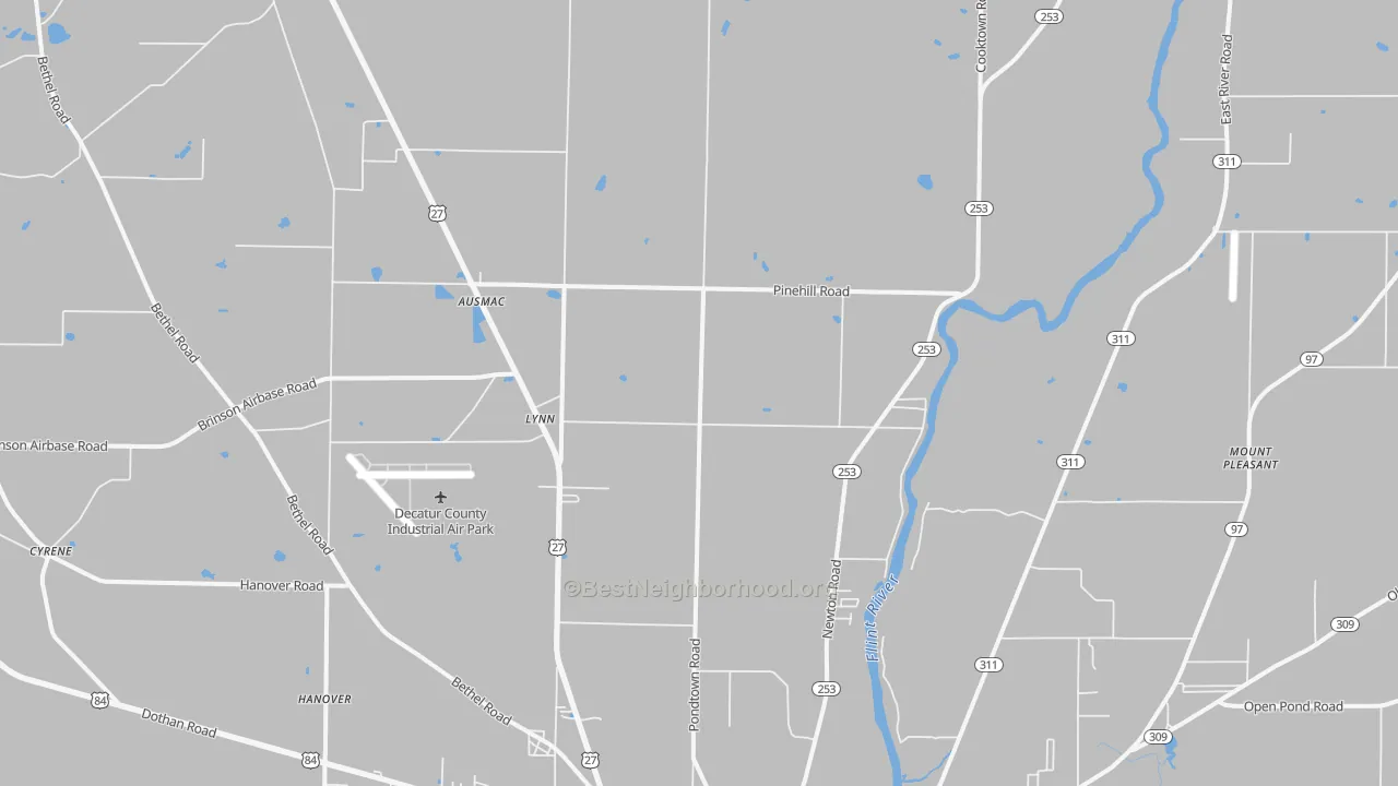 Transit Grade map of Lynn, GA