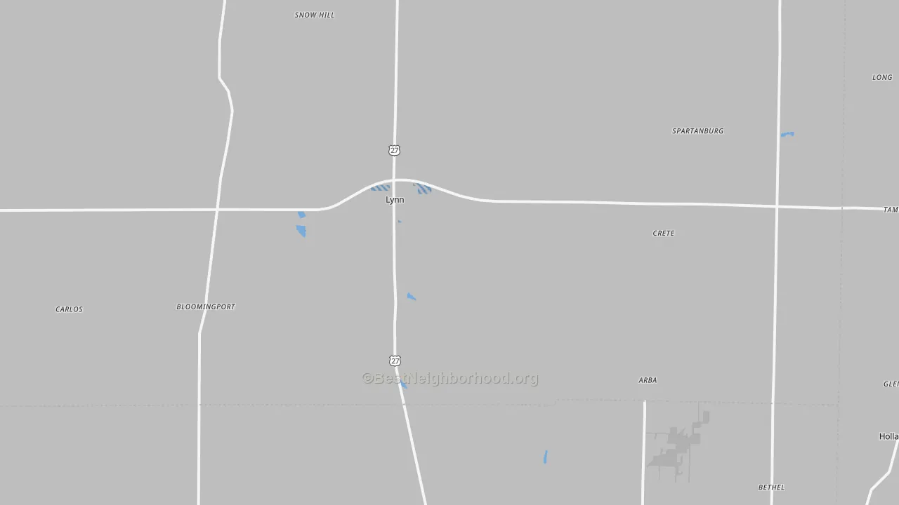 Transit Grade map of Lynn, IN