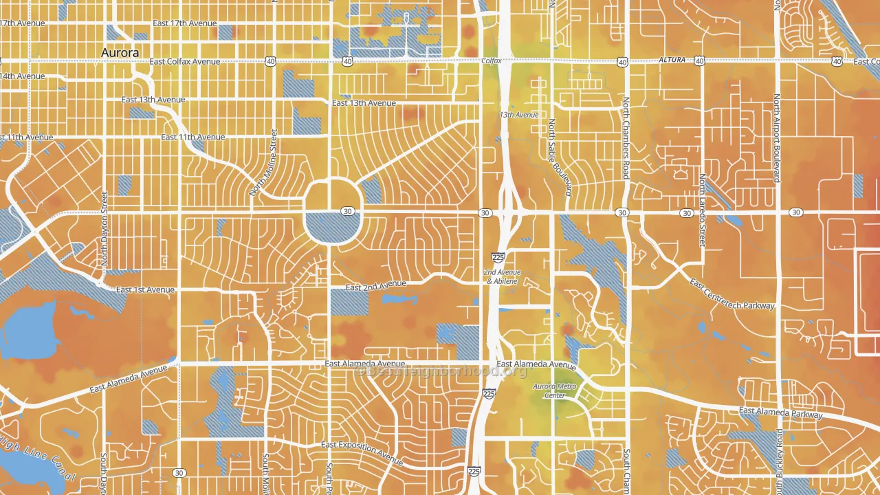 Transit Grade map of Lynn Knoll, Aurora, CO
