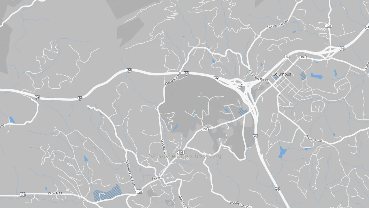 Transit Grade map of Lynn, NC