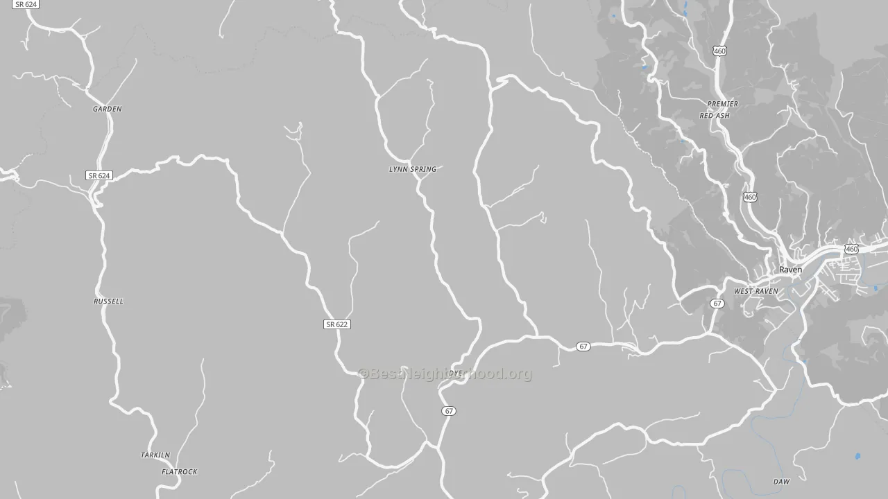 Transit Grade map of Lynn Spring, VA