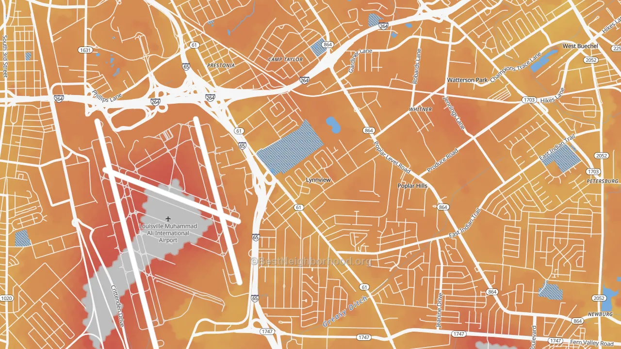 Transit Grade map of Lynnview, KY