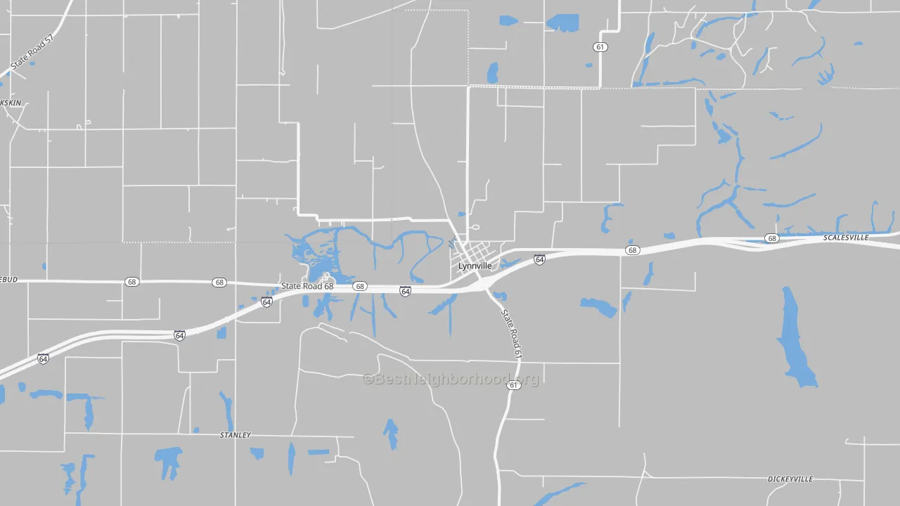 Transit Grade map of Lynnville, IN