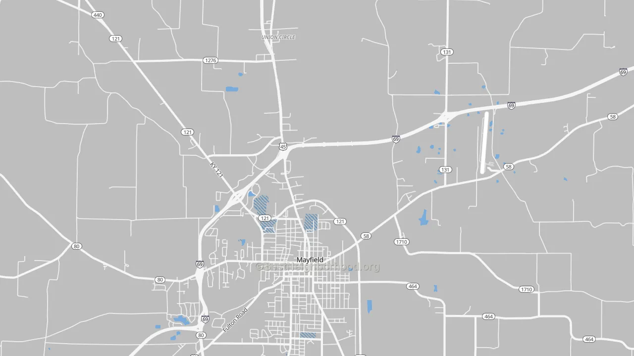 Transit Grade map of Lynnville, KY