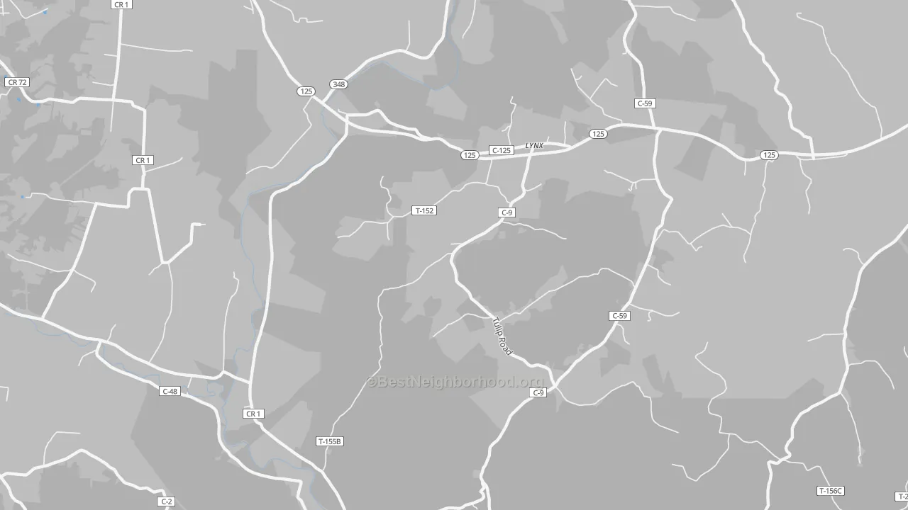 Transit Grade map of Lynx, OH