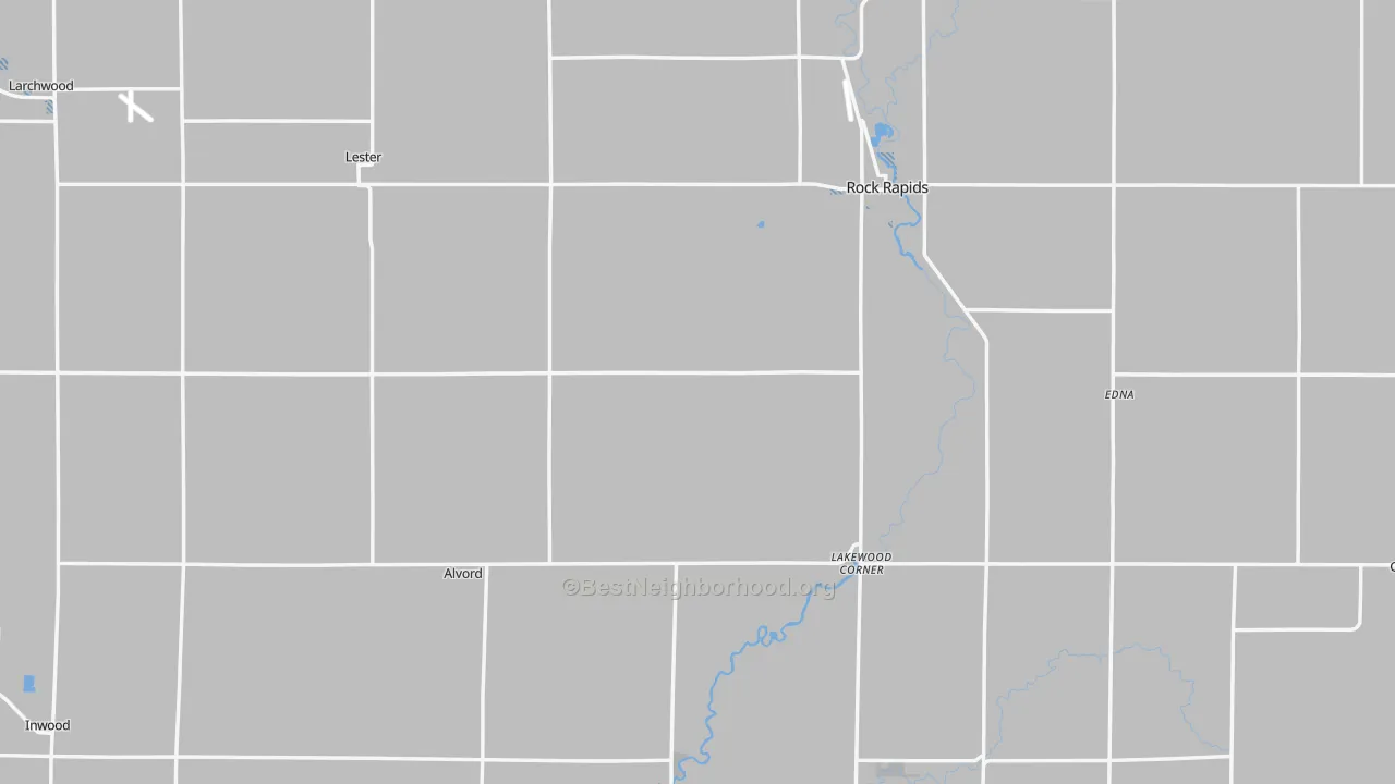 Transit Grade map of Lyon County, IA