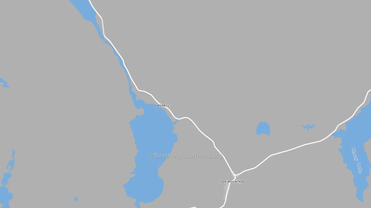 Transit Grade map of Lyon Mountain, NY