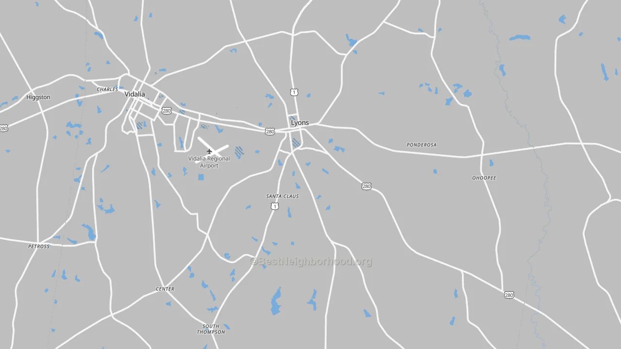 Transit Grade map of Lyons, GA