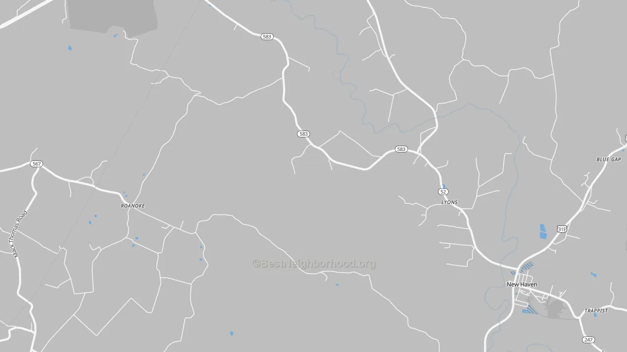 Transit Grade map of Lyons, KY