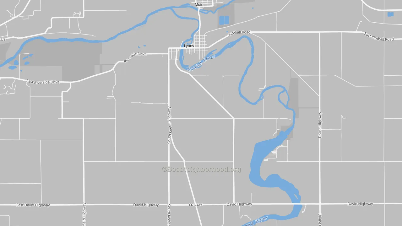 Transit Grade map of Lyons, MI