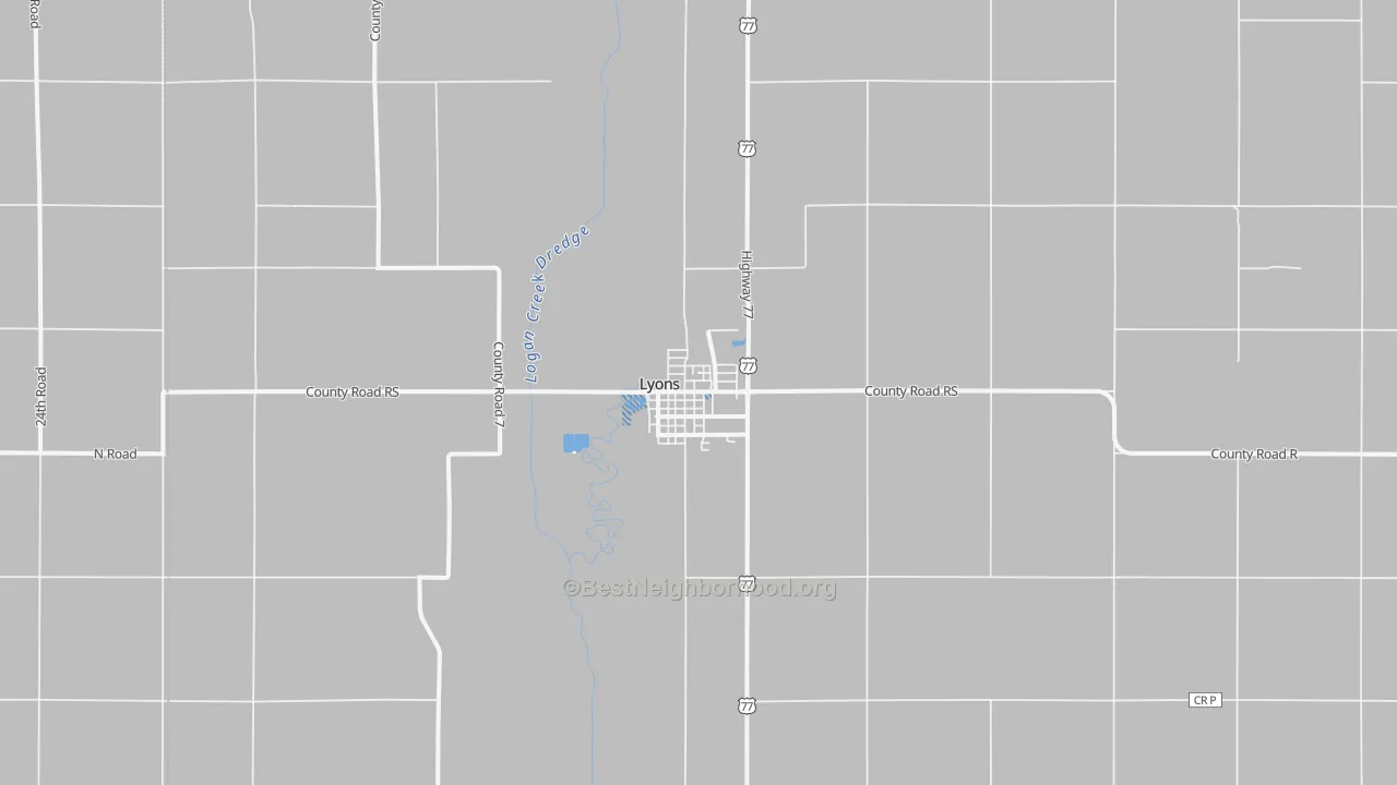 Transit Grade map of Lyons, NE