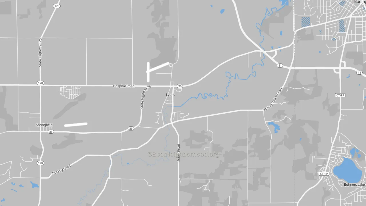 Transit Grade map of Lyons, WI