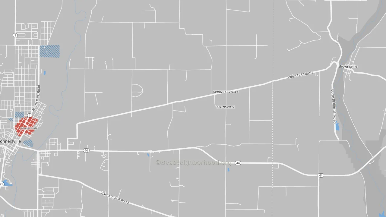Transit Grade map of Lyonsville, IN
