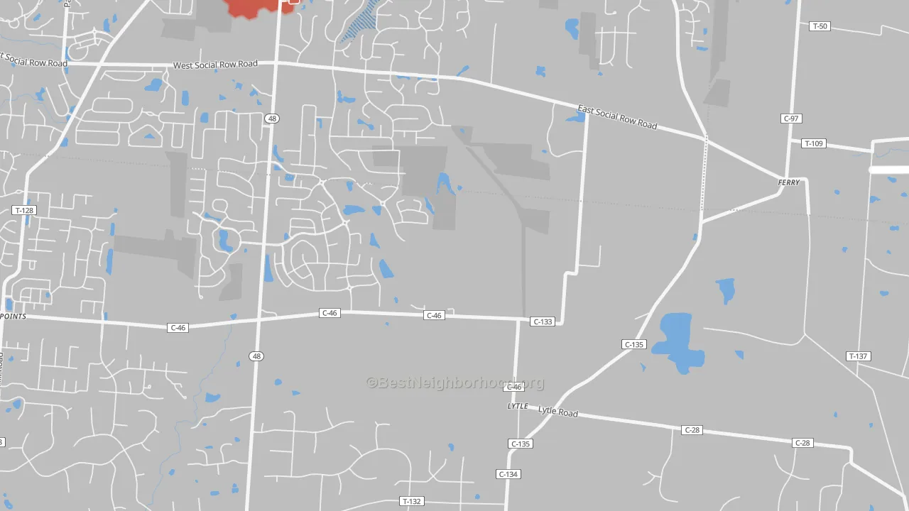 Transit Grade map of Lytle, OH