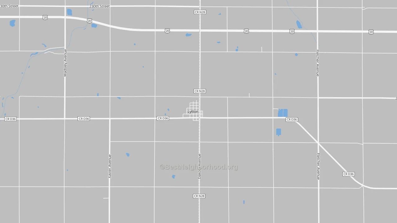 Transit Grade map of Lytton, IA
