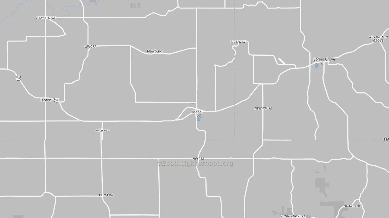 Transit Grade map of Mabel, MN