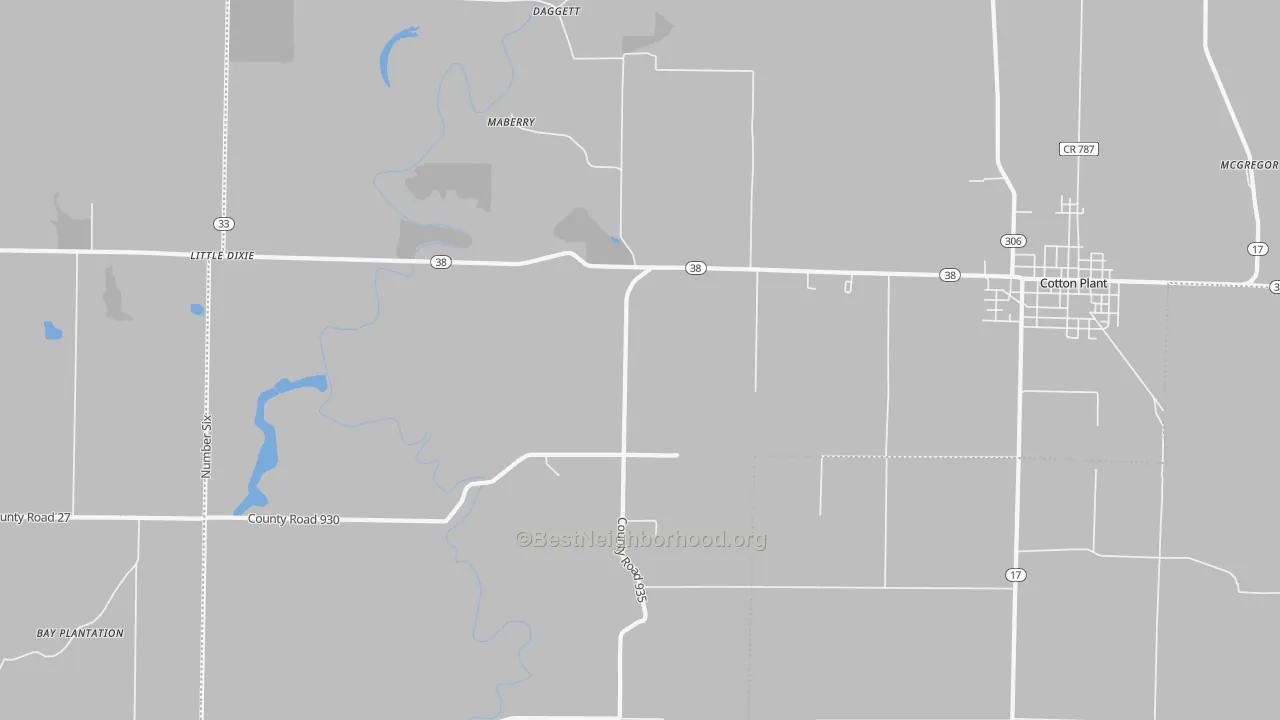 Transit Grade map of Maberry, AR
