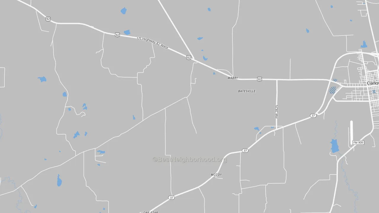 Transit Grade map of Mabry, TX