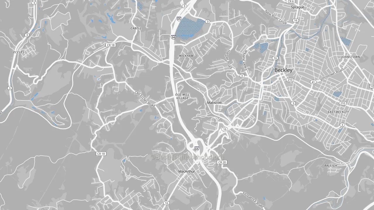 Transit Grade map of Mabscott, WV