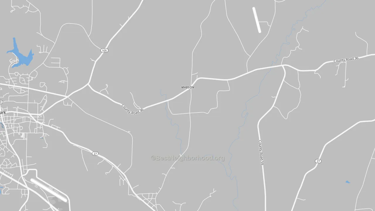 Transit Grade map of Mabson, AL