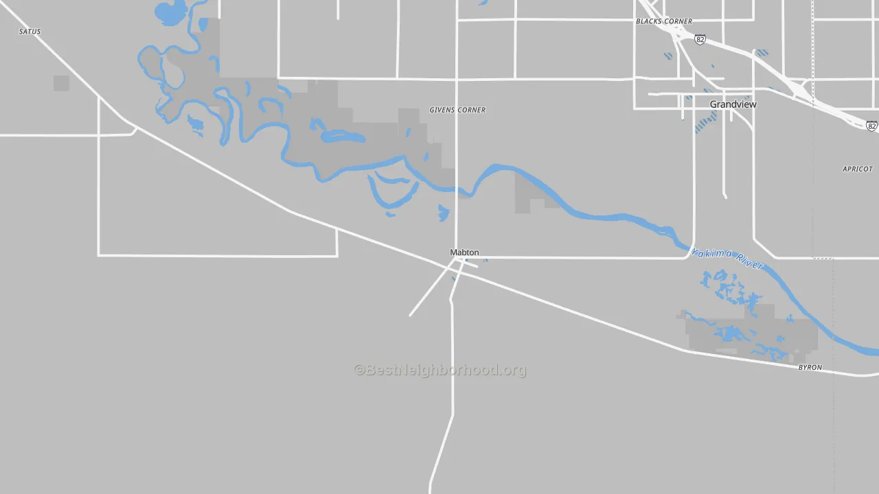 Transit Grade map of Mabton, WA