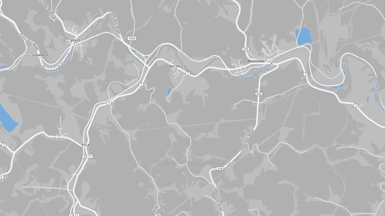Transit Grade map of MacDale, WV