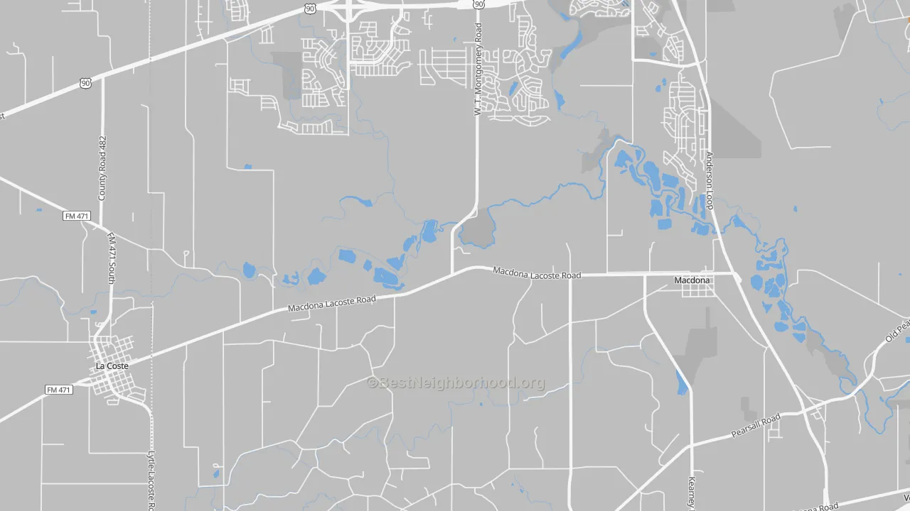 Transit Grade map of Macdona, TX