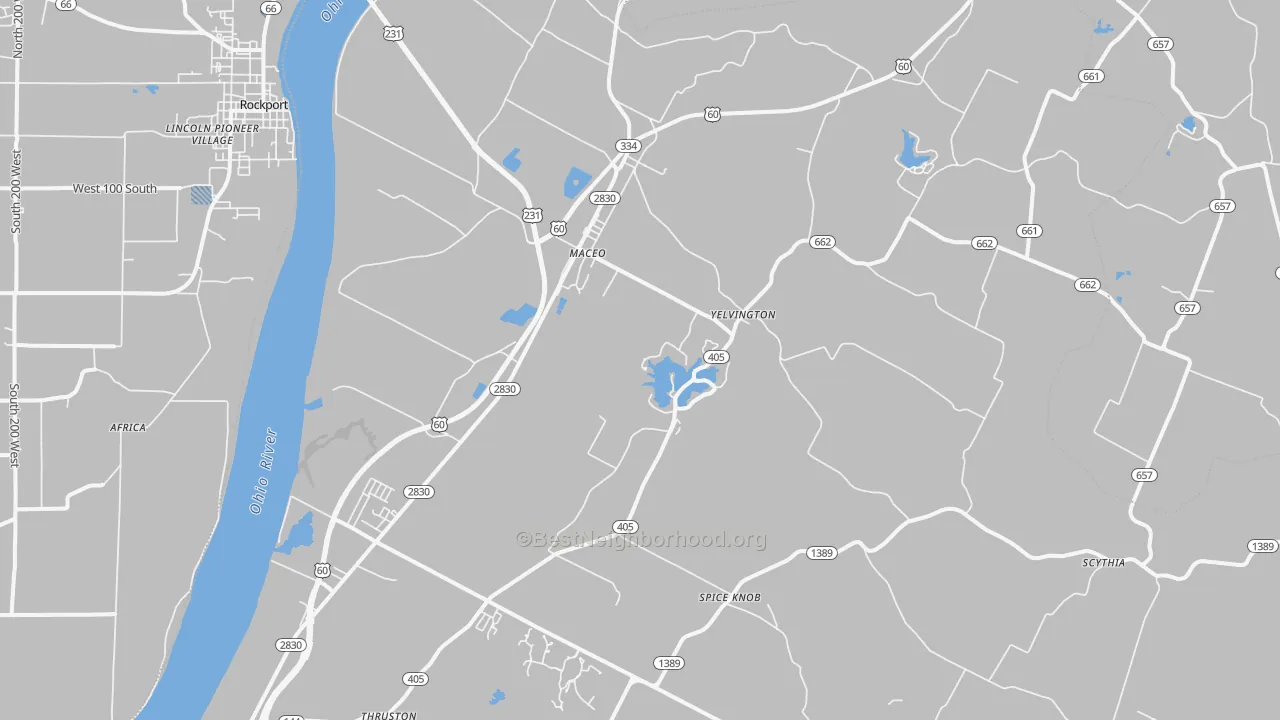 Transit Grade map of Maceo, KY