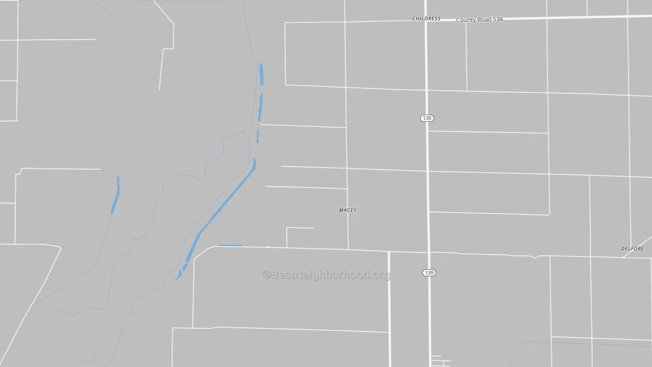 Transit Grade map of Macey, AR