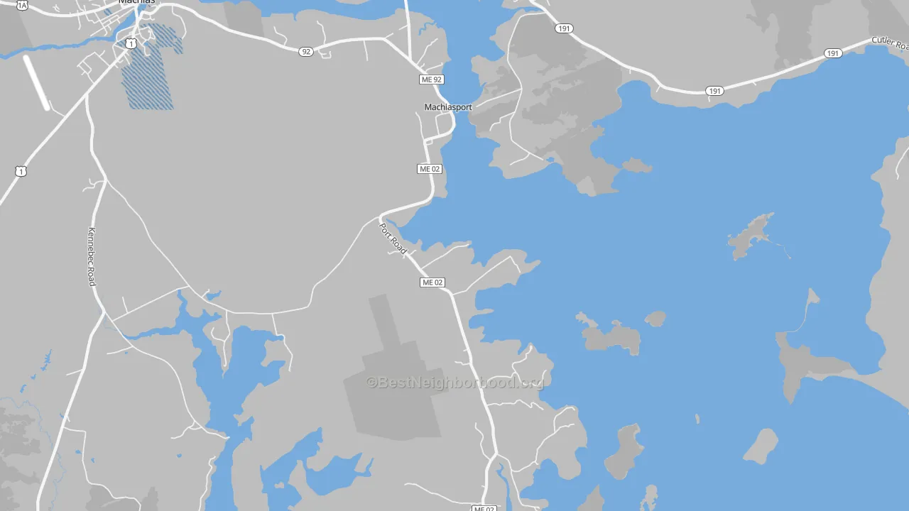 Transit Grade map of Machiasport, ME