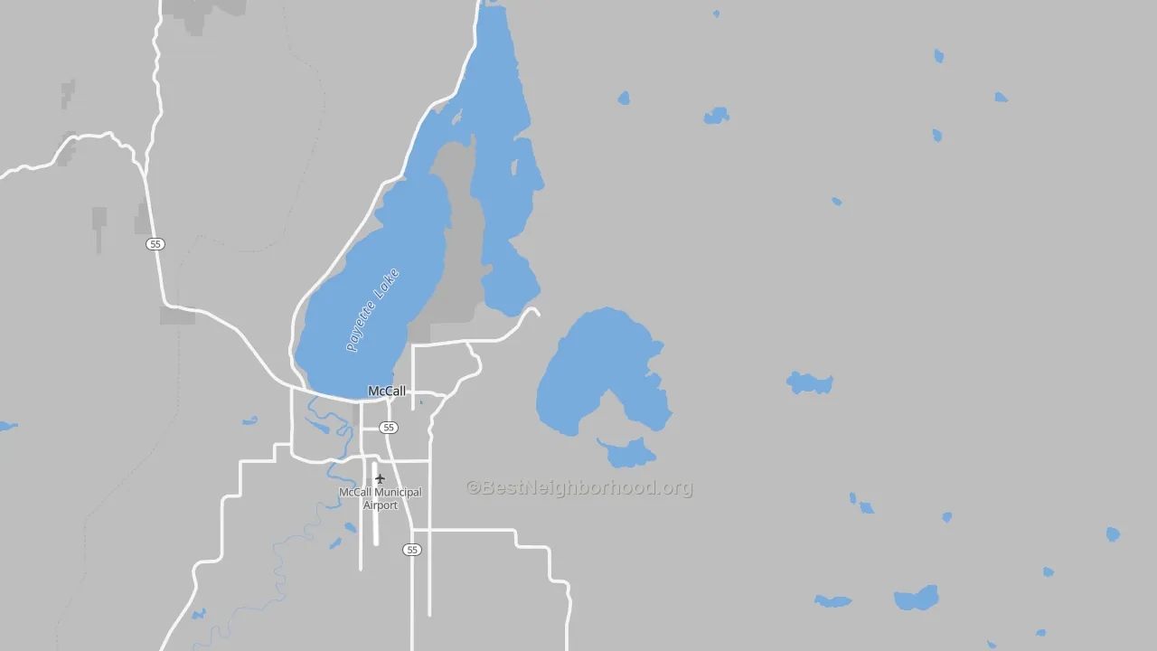 Transit Grade map of Mackay Bar, ID