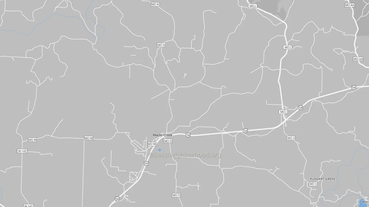 Transit Grade map of Macks Creek, MO