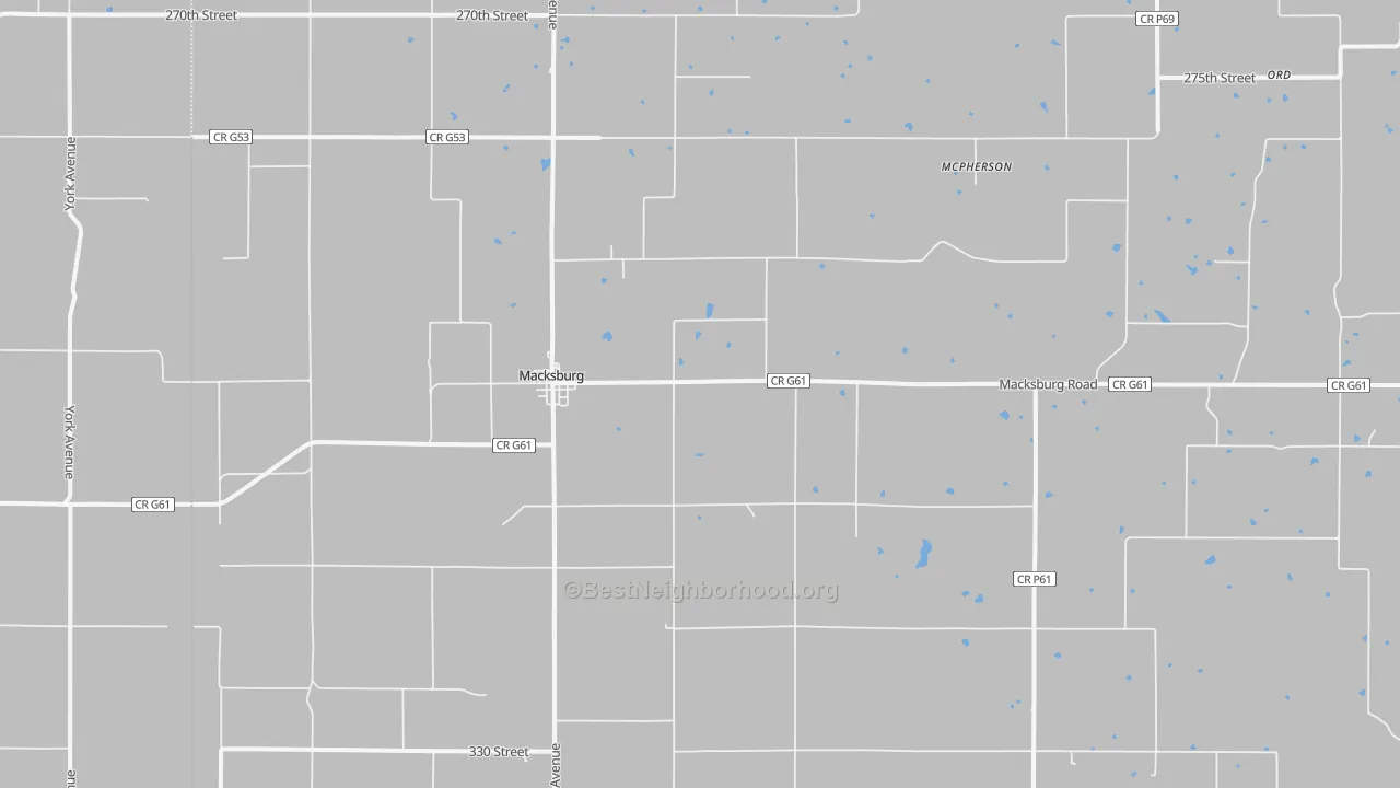 Transit Grade map of Macksburg, IA